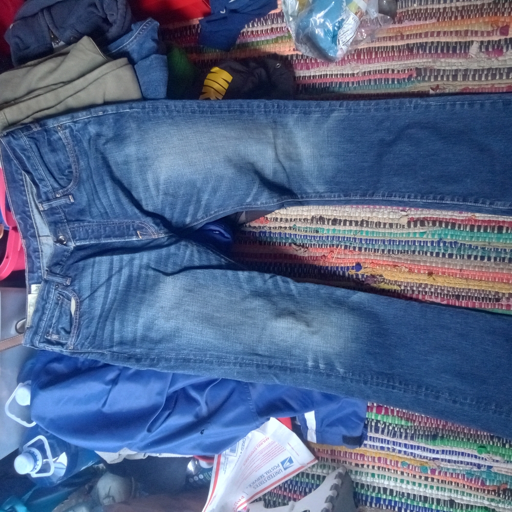 36x32 BAXTER LOW RISE SLIM BOOT Abercrombie & Fitch Dark Blue Denim Jeans